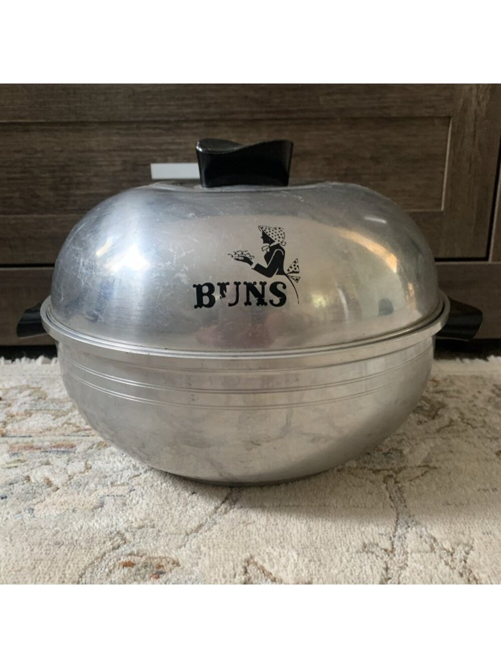 Vtg West Bend Bun Warmer Serving Oven 3 Part Aluminum Bread Dinner Roll Pastries